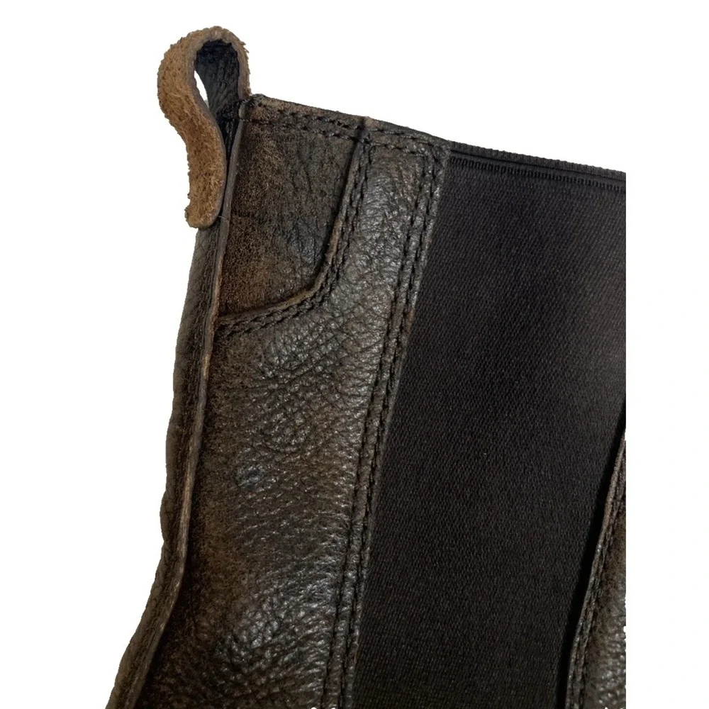UGG Mens Herrick Chelsea Boots Dark Brown Leather Mens Size 12‎ Pull On Rugged